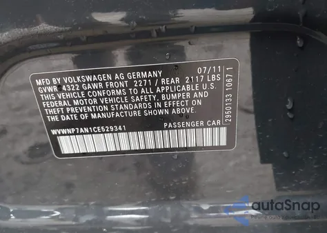 2012 Volkswagen Cc R-Line z USA, uszkodzony, nr VIN WVWNP7AN1CE529341